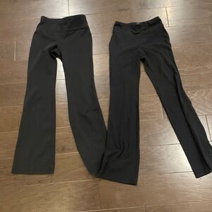 Athleta Girl Black Yoga Flare Pants - 2 pair size M